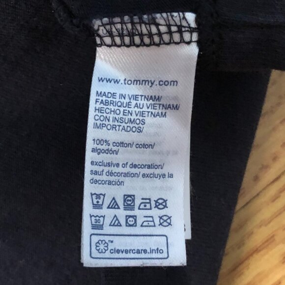 TOMMY HILFIGER (Size S) Golden Embroidered Logo Navy Shirt - Picture 5 of 5